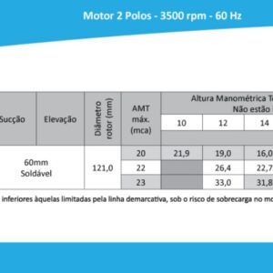Bomba Dancor com pré-filtro PF-22 2cv Monofásico 110/220v - Imagem 3