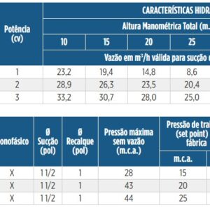 Sistema de pressurização "Schneider" VFD 2 BC-92S 1C 1cv monof. 220v - Imagem 2